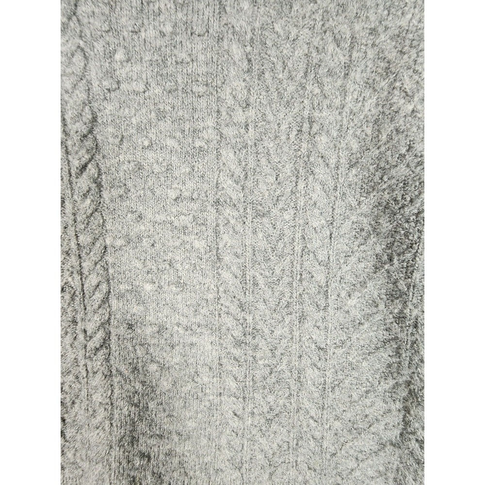 J.Crew Womens XS Cable Knit Alpaca Merino Wool Texture Sweater Gray Cottagecore - Picture 3 of 6